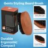 G.B.S 100% Natural Boar Bristles Beard Brush - Small Travel Size with Ergonomically Designed Wood Handle - Professional Beard and Mustache Grooming Softens and Untangles Your Beard (3) view 2