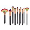 10 Pcs makeup brush set black multi-color makeup brush wooden makeup brush eye shadow blush highlight shadow brush makeup brush view 2