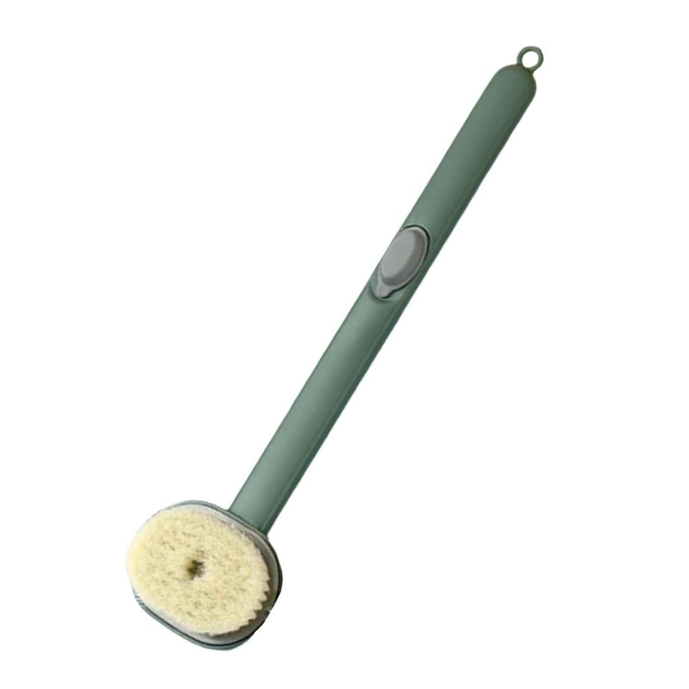2024 Newest Shower Brush for Body, Body Scrubbers for Use in Shower, Bath Brush Long Handle for Shower, Back Cleaning Brusher with Soap Dispenser for Women Men (1PC Green)