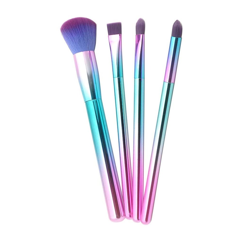 Plastic Brush Portable Handle Set Brush 4 Makeup Eye Powder Brush Makeup Pcs Brush Crystal Makeup Brushes