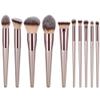 10 pcs makeup brush set champagne gold foundation brush eye shadow brush beauty tools view 1