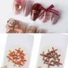 GMBYLBY Fashionable Ribbon Nail Adornments Easy To Apply And Remove Perfect For Parties Dates And Weddings Beautiful Silk Ribbon Nails view 2