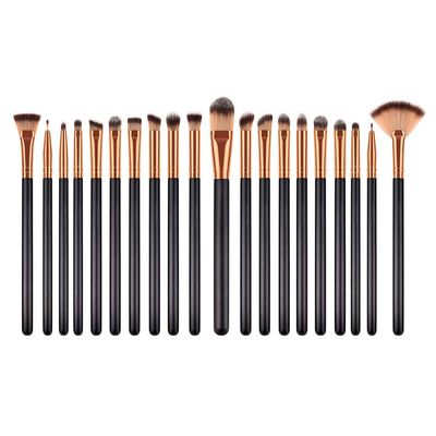 IBDRYKK Brush 20PCS Foundation Eyeshadow Brush Powder Cosmetic Makeup Wooden Brush Flat Makeup Brush