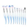 10 Pcs Makeup Brush Set Feather Makeup Brushes Eyeshadow Brush Eye Concealer Foundation Real Makeup Technique(Color:Blue) view 1