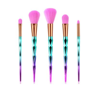IBDRYKK Makeup Cosmetic Eyebrow Tools Foundation 5PCS Brush Sets Brush Wooden Eyeshadow Brush Cute Highlighters for Teen Girls Makeup