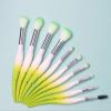 10 Pcs Makeup Brush Set Feather Makeup Brushes Eyeshadow Brush Eye Concealer Foundation Real Makeup Technique(Color:Green) view 3