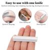 Straight Razor Blades, 50 Pcs Stainless Steel Brow Razor Single Edge Disposable Safety Razors Blades Eyebrow Trimmer Facial Hair Removers Shaving Tools for Men and Women view 4