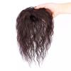 10inch Light Fluffy Long Curly with Bangs Synthetic Add Volume Cover White Hair for Woman 39g (Dark brown) view 3