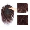 10inch Light Fluffy Long Curly with Bangs Synthetic Add Volume Cover White Hair for Woman 39g (Dark brown) view 4