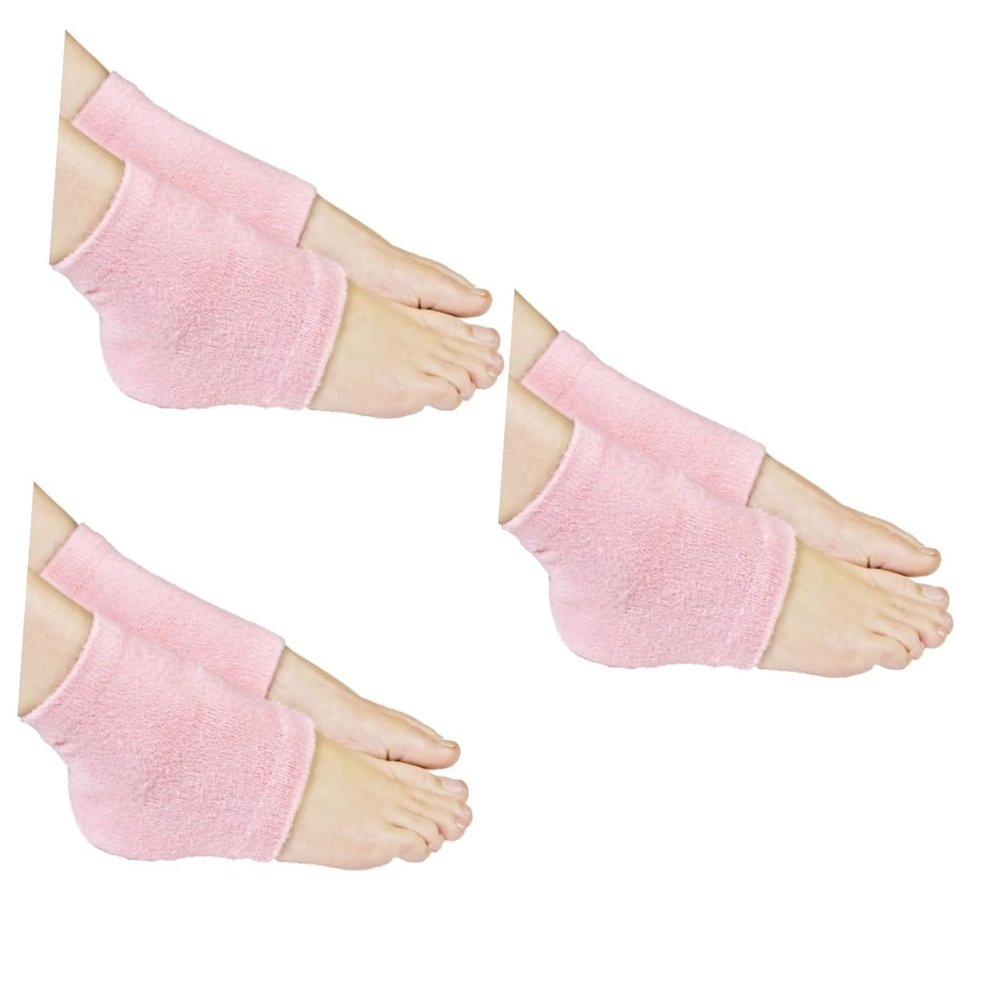 Beaupretty 3pcs Spa Moisturizing for Women Dry Cracked Skin Happy Feet Socks Gel Pad