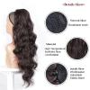 Ponytail Extension 24 Inch Long Body Wavy Ponytail Hair Extension Heat Resistant Synthetic Drawstring Ponytail Hairpieces Clip-In Curly Wavy Hair Extensions for Women Pony Tails Hair Extensions(Color: view 3