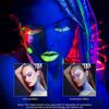 6Pcs Glow in The Dark Body Face Paint Neon Glow in The Black Light UV Fluorescent Crayons Paint Sticks Makeup Kit for Adults Halloween Masquerade Mardi Gras Blacklight Birthday Party view 3