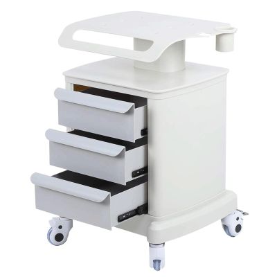 FRALHQFL Salon Trolley Beauty Salon Spa Trolley Cart 4 Tier Multipurpose Mobile Tool Cart with 3 Drawers Metal Cart for Medical Dentistry Studios