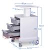 FRALHQFL Salon Trolley Beauty Salon Spa Trolley Cart 4 Tier Multipurpose Mobile Tool Cart with 3 Drawers Metal Cart for Medical Dentistry Studios view 2