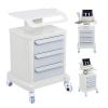 FRALHQFL Salon Trolley Beauty Salon Spa Trolley Cart 4 Tier Multipurpose Mobile Tool Cart with 3 Drawers Metal Cart for Medical Dentistry Studios view 4