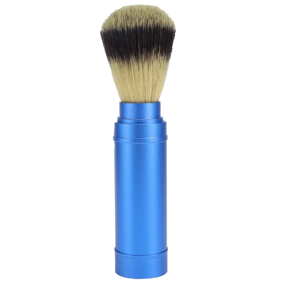Beard Brush, Shaving Brush, Men Portable Beard Brush Travel Foaming Shaving Brush Grooming Tool Aluminum + Brush Hair Material, Beard Brush