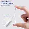 Pointed Tip Cotton Swabs, 800 Count Double Tipped Precision Tips Cotton Buds Spiral Head with Paper Stick, Cotton Buds for Makeup, Personal Care, Crafts(Pointed+Spiral Head) view 2