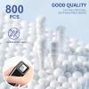 Pointed Tip Cotton Swabs, 800 Count Double Tipped Precision Tips Cotton Buds Spiral Head with Paper Stick, Cotton Buds for Makeup, Personal Care, Crafts(Pointed+Spiral Head) view 3