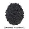 WigVivid Lace Front Afro Curl Toupee for Black Men African American Afro Kinky Curly Brazilian Human Hair Unit for Black Men Breathable Afro Mens Toupee 8x10 inch (#1 Jet Black-20mm wave) view 2