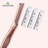 AEHNAMS Care Facial Exfoliation Dermaplaner Metal Razor Set with Face Oil 20ml, 3 Replacement Blades, Rose Gold view 2