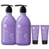 Luseta Biotin Shampoo and Conditioner Set with Argan Oil for Damaged Hair Repair, Growth and Thickening - Full Size and Travel Size (2x16.9 oz + 2x1.01 oz) view 1