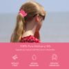 Hot Pink Chiffon Scrunchies for Hair - 2Pcs Pink Flower Satin Hair Scrunchies for Thick Curly Hair Ties Large Hair Elastic Bands Ponytail Holder Summer Hair Accessories for Women Girls Gifts view 4