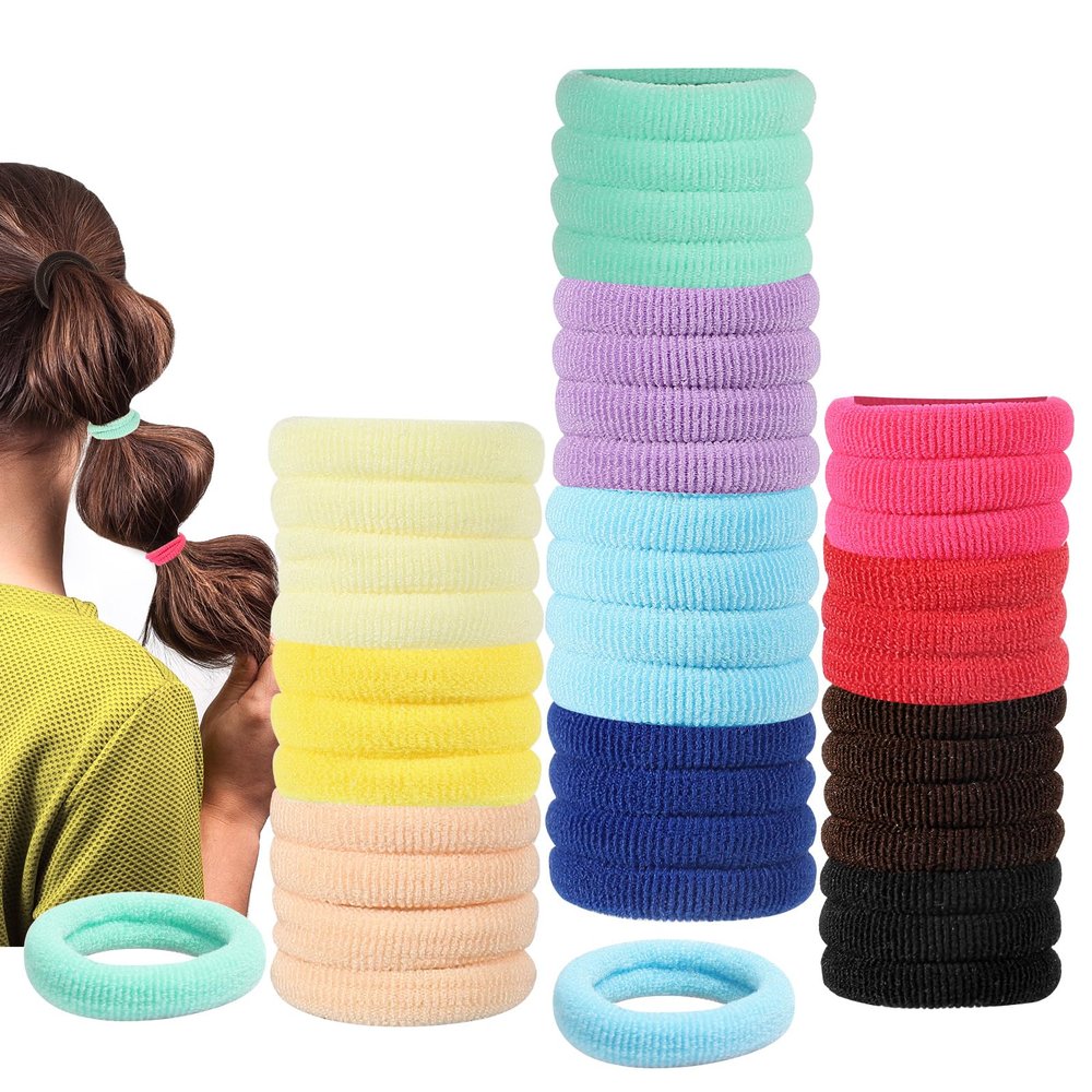 150 Pack Soft Seamless Elastic Hair Ties for Toddlers and Little Girls - No Damage Hair Bands, Ponytail Holders, and Hair Accessories Gift