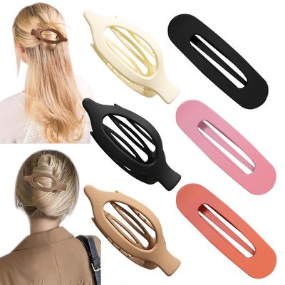 6 PCS Flat Hair Clips Hair Clips Claw Alligator Hair Clips Strong Hold Duck Billed Clips No Slip Grip For Thick Thin Hair For Women Girl Matte Hair Clips