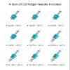 60 Assorted Tattoo Needles Cartridge Mixed Size #10 Bugpin(Round Liner 3RL*8, 5RL*8, 7RL*8, 9RL*8, 11RL*4 Round Magnum 9RM*8, 11RM*4, 13RM*4, 15RM*4) 0.3MM Disposable EN05S-BFG-60KIT-K view 4