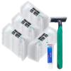 100 Count Individually Wrapped Razors in Bulk,Bulk Razors Disposable Individually Wrapped Twin Blade Disposable Shaving Razors with Shaving Cream and Clear Cap Set for Homeless,Hotel,Charity,Travel view 1