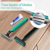 100 Count Individually Wrapped Razors in Bulk,Bulk Razors Disposable Individually Wrapped Twin Blade Disposable Shaving Razors with Shaving Cream and Clear Cap Set for Homeless,Hotel,Charity,Travel view 2