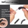 100 Pcs Crystal Eyelash Brush,Mascara Wands Spoolies Disposable Mascara Wands For Eyelash Extensions Crystal Mascara Wands Eyebrow Brushes Spoolies For Makeup Accessories Eye Lash Tools (Black) view 3