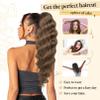 FLUFYMOOZ Ponytail Extension, 26 Inch Wavy Drawstring Ponytail Long Ponytail Hair Extension Soft Synthetic Hairpiece for Women Black Brown view 4