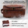 HDSD Custom PU Leather Toiletry Bag for Men Women Personalized Travel Hanging Toiletry Bag Travel Organizer Cosmetic Bag Groomsmen Gifts view 2