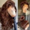 250 Density 30 Inch Body Wave Chocolate Brown 13X4 Lace Front Wigs Human Hair For Women 13X6 Hd Lace Frontal Wig view 2