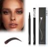 2PCS Eyebrow Microblading Pen, 2024 New 3D Waterproof Microblading Eyebrow Pencil Contouring Pen, 4 Fork Tip Magic Eyebrow Pencil, Microblading Eyebrow Pen for Natural Makeup All Day(#5-Light Grey) view 1
