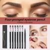 2PCS Eyebrow Microblading Pen, 2024 New 3D Waterproof Microblading Eyebrow Pencil Contouring Pen, 4 Fork Tip Magic Eyebrow Pencil, Microblading Eyebrow Pen for Natural Makeup All Day(#3-Black) view 4