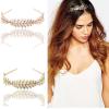 1pc Gold Toyvian Bridal Hair Crown Roman Goddess Leaf Branch Dainty Head Dress Boho Hats and Caps view 2