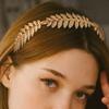 1pc Gold Toyvian Bridal Hair Crown Roman Goddess Leaf Branch Dainty Head Dress Boho Hats and Caps view 4