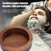 flexman Wooden Shaving Bowl, Non Adhering Shaving Brush Bowl, Portable Shave Cream Mug Soap Cup for Families, Barbershops, Men Wooden view 2