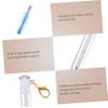 MAGICLULU 8pcs Creative Hanging Eyelash Tube Eyebrow Brush Wands Stylish Makeup Tools for Beginners Professionals Mascara Brush Keychain Rhinestone view 2