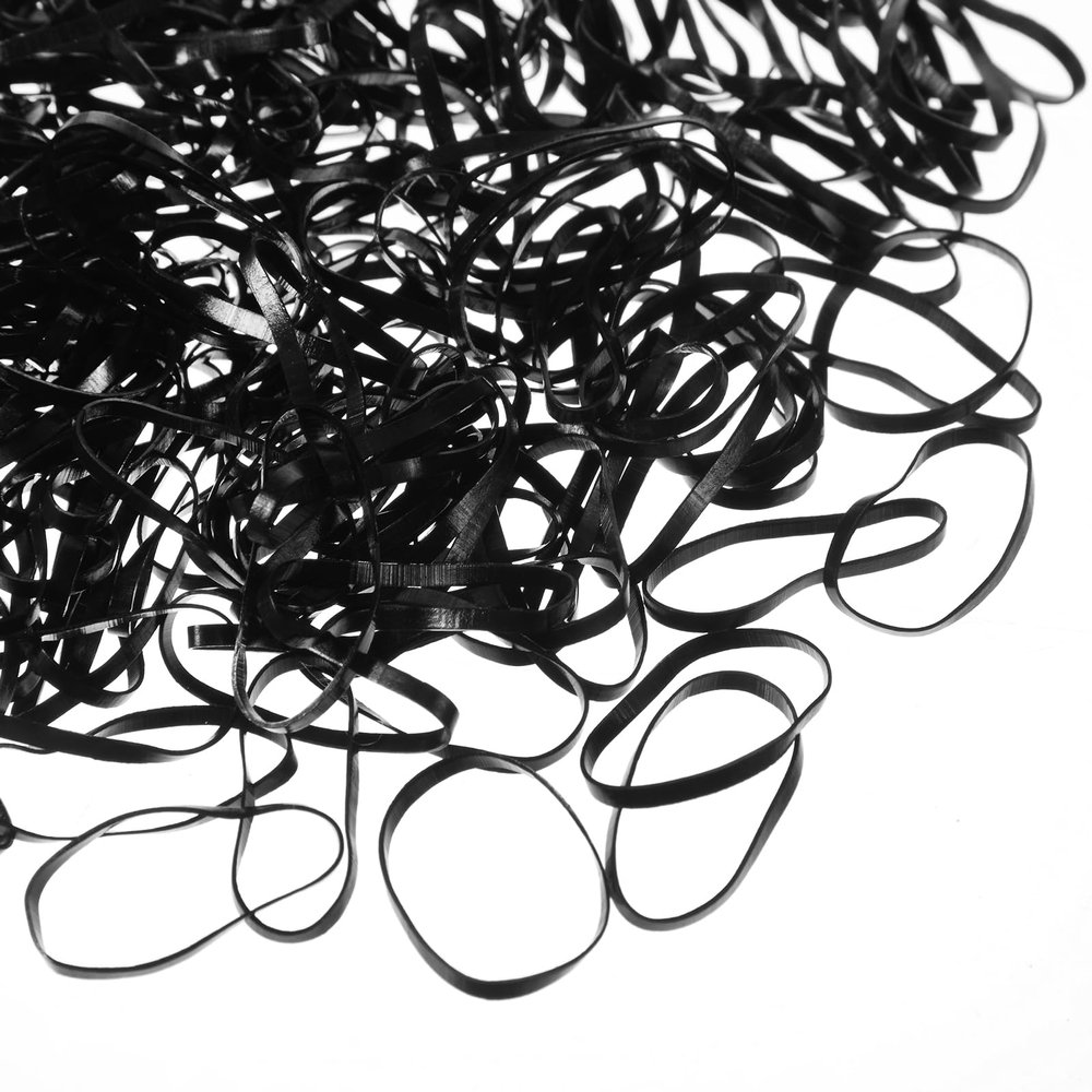 Eboot 500 Pcs 3 mm Black Elastic Hair Bands Mini Rubber Bands Small Hair Ties Ponytail Elastics Holders for Braids Hair