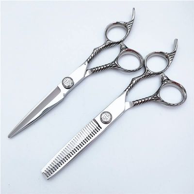 IBDRYKK Hair Cutting Scissors, 6 inch Professional Upscal Scissor Threaded Non-Slip Handle Hair Scissors Cutting Barber Haircut thinning Shears Hairdresser Scissors Set