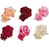 BEIYINAI Handmade Velvet Double Rose Flower Hair Clip Women Girls Wedding Flamenco Dancer Hairpins Bridal Bridesmaid Barrettes Hair Styling Tools Accessories Baby Hair Clips 6-12 Months view 2