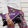 zaaprintblanket Cheer Purple Cheerleader Custom Cosmetic Bag Makeup Bag with Name Toiletry Pouch for Birthday Christmas Gifts view 2