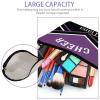 zaaprintblanket Cheer Purple Cheerleader Custom Cosmetic Bag Makeup Bag with Name Toiletry Pouch for Birthday Christmas Gifts view 4