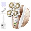 NinthAvenue Basics Electric Shaver 5 Head Floating, Body Facial Hair Remover Beard Clipper Kit,with Shaver, Protective lid,USB Cable,Cleaning Brush,Package Box, Instructions for Men and Women, Gold view 2