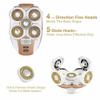 NinthAvenue Basics Electric Shaver 5 Head Floating, Body Facial Hair Remover Beard Clipper Kit,with Shaver, Protective lid,USB Cable,Cleaning Brush,Package Box, Instructions for Men and Women, Gold view 3