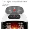 Foot Spa Bath Massager with Heat Bubbles and Vibration Massage and Jets, 16 OZ Calming Lavender Foot Soak Epsom Salt, MoodRelish Foot Soaker with Red Light, 22 Massage Rollers, Adjustable Temp - Black view 2