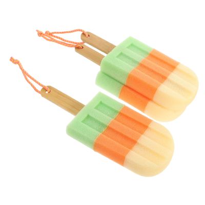 FRCOLOR 9pcs Shower Exfoliator Ball Bath Scrub Body Rubbing Towel Bath Flower Gentle Exfoliating Accessory Random Color